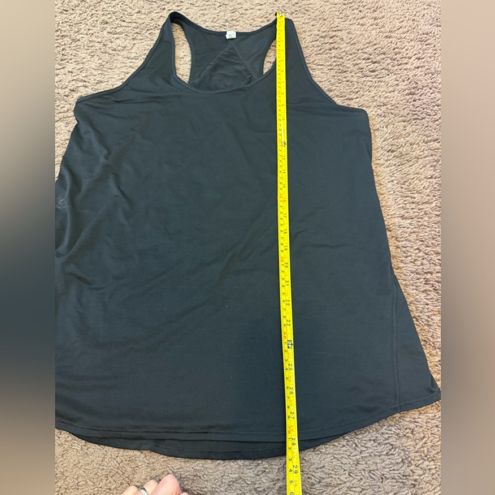 Lululemon Essential Tank Top Pleated Racerback Semi Sheer Tunic Length 10 - Picture 6 of 9
